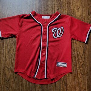 Washington Nationals Jersey Childs Kids Large 7 Red #37 Strasburg MLB A1